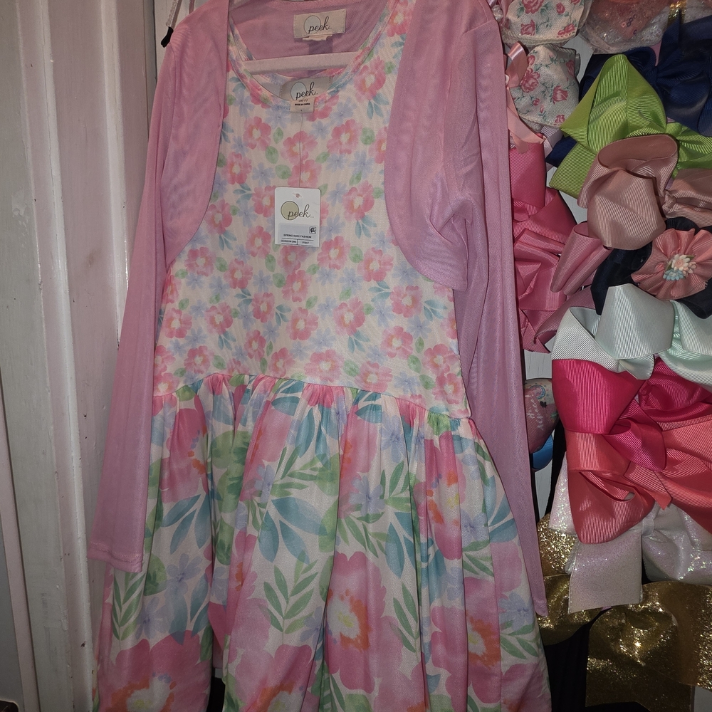 Peek Floral Pink Girls' Dress Set